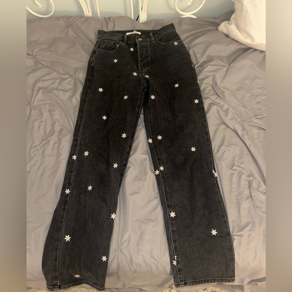 pacsun high rise straight jeans